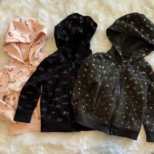 Cat & Jack Kids' Hoodie Set - Pink, Black, and Gray
